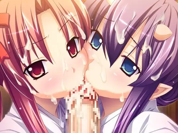 【二次エロ】おちんちんが幸せになるダブルフェラ画像あつめようぜ！！ : にじもえ！ 61 004117