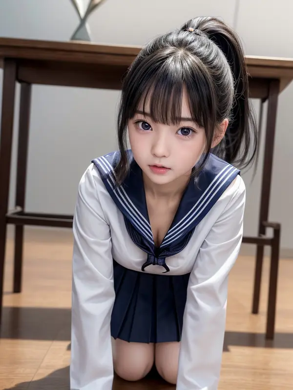 JKセーラー服を着た黒髪ポニーテールAI女子校生さんの胸の谷間や乳袋の着衣おっぱい画像 | エロ画像掲示板(まとめ) EROG-BBS 89 079424