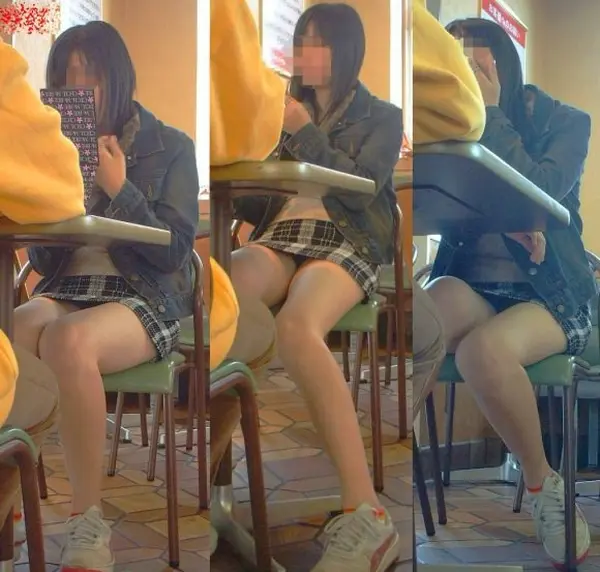 飲食店でパンチラをスマホ撮りｗｗｗミニスカ女子は余裕すぎでしょｗｗｗ | 素人エロ画像やったる夫 41 099002