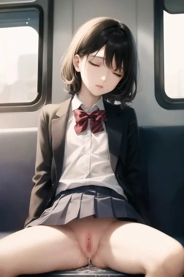 ノーパンで電車のイスに座って眠ってる女子高生なんているわけないのでAIに描いてもらう！ その３ | もえぴりあ 65 174316 1