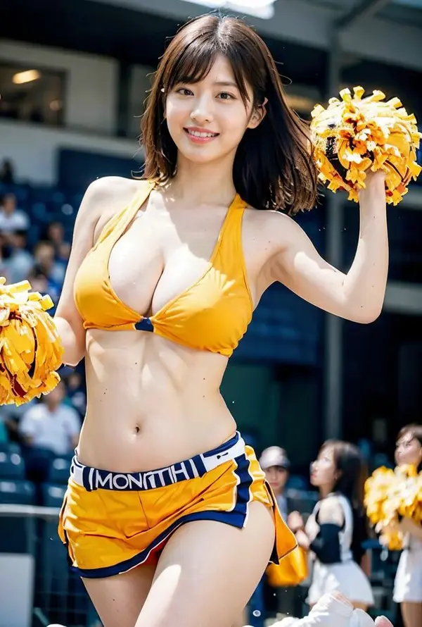 【第2弾】チアガールAIエロ画像100枚 スタジアムに花を添える美女生成してみた | おっぱいさん。 207 456584