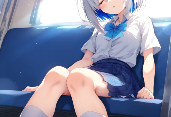 【画像】天音かなたが電車で痴漢されちゃうエロ画像集 | にじエロファンタジア 5 img 68372f3e81630