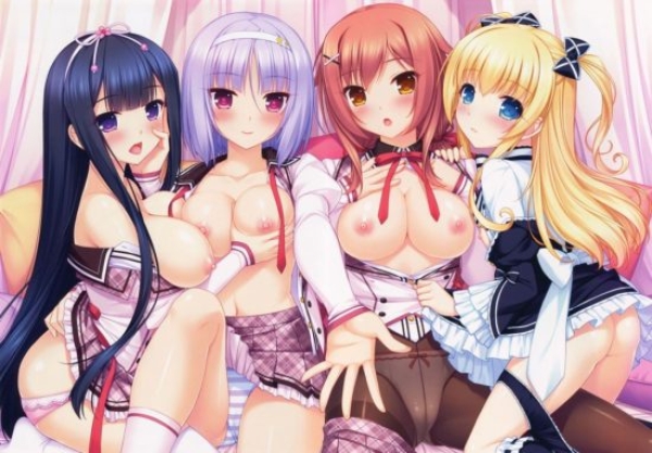 【２次】ハーレム状態で女の子に囲まれてるエロ画像その３８ 1 img 686689022190e