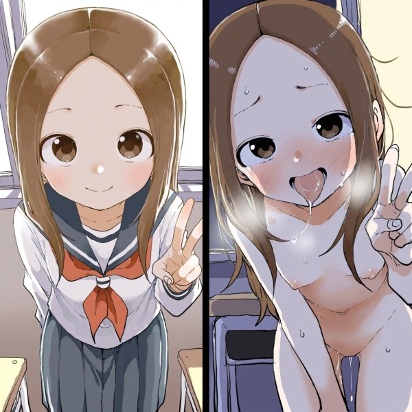 【画像】誰もいない教室でド変態なオナニーをする、オナニー上手の高木さん | にじエロファンタジア 1 img 68d6b4ab7112c