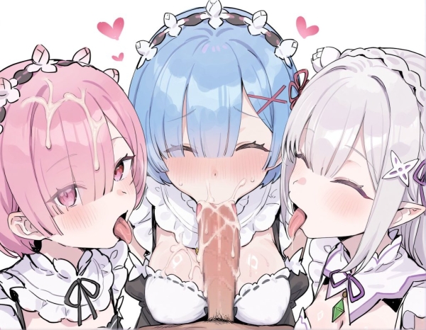 【画像】エミリア、レム、ラムといろんなコスでえっちしまくるエロ画像 | にじエロファンタジア 1 img 68ee6fa97ba1d