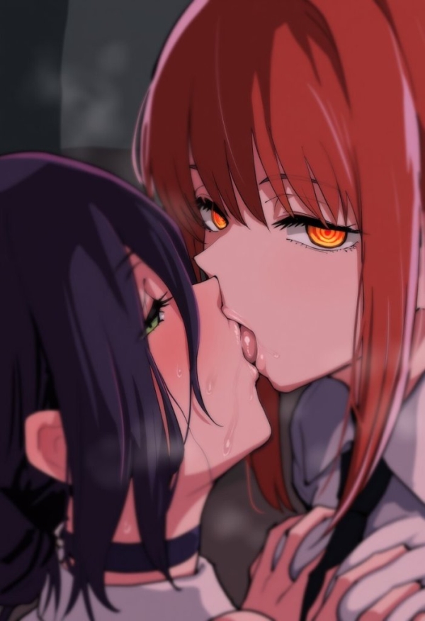 【画像】レゼとマキマが濃厚なベロチューしてる画像 | にじエロファンタジア 1 img 68f22be452299