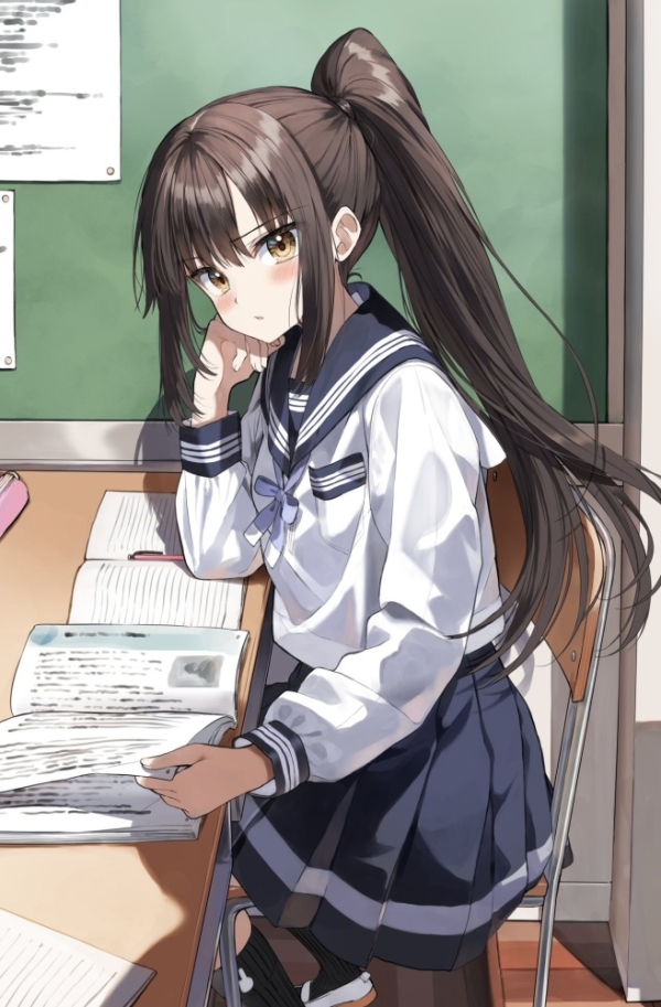 【二次】制服女子、何気ない仕草が青春すぎてつらい | 二次萌エロ画像ブログ 3 img 69816ed541d4c