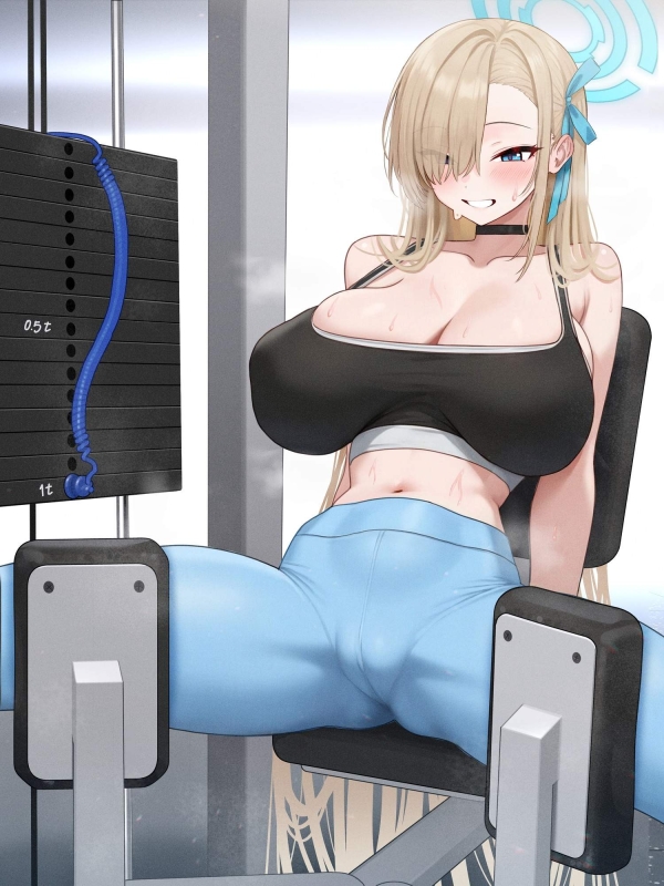 「汗だくで…」レギンス・ヨガパンツ姿で汗を流す女の子💦 1 img 69d8aa66f1bf6