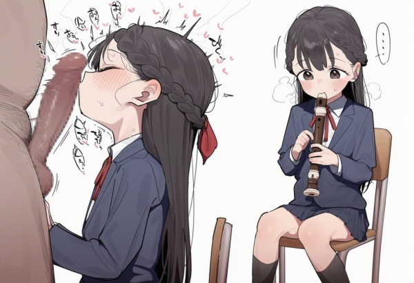 【二次エロ】笛の練習♂してる制服ちゃん♥ | にじエロファンタジア 1 img 69e38b39e6eb3