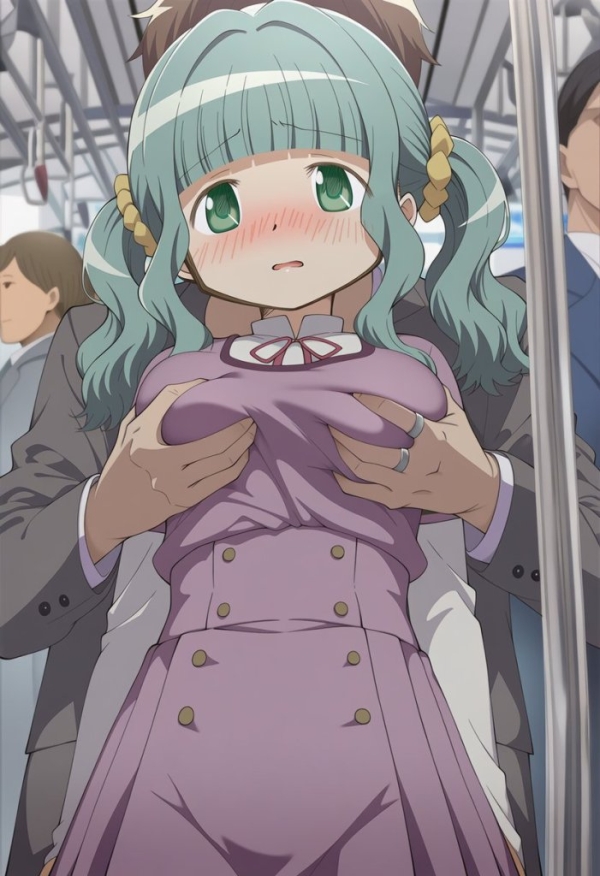 【マギレコ】二葉さなが電車でおっぱい揉まれまくるエロ画像♥ | にじエロファンタジア 1 img 69eb8fca8b35b