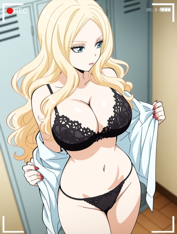 【画像】ビッチ先生を盗撮してエッロい黒下着でシコシコしたいエロ画像 | にじエロファンタジア 7 img 6a4bb1ba800ea