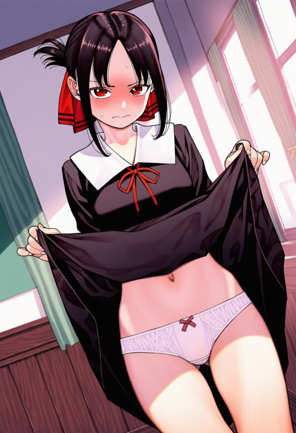 【画像】四宮かぐやたちにスカートたくし上げてパンツ見せてもらうエロ画像♥ | にじエロファンタジア 1 img 6a53b6b58befe
