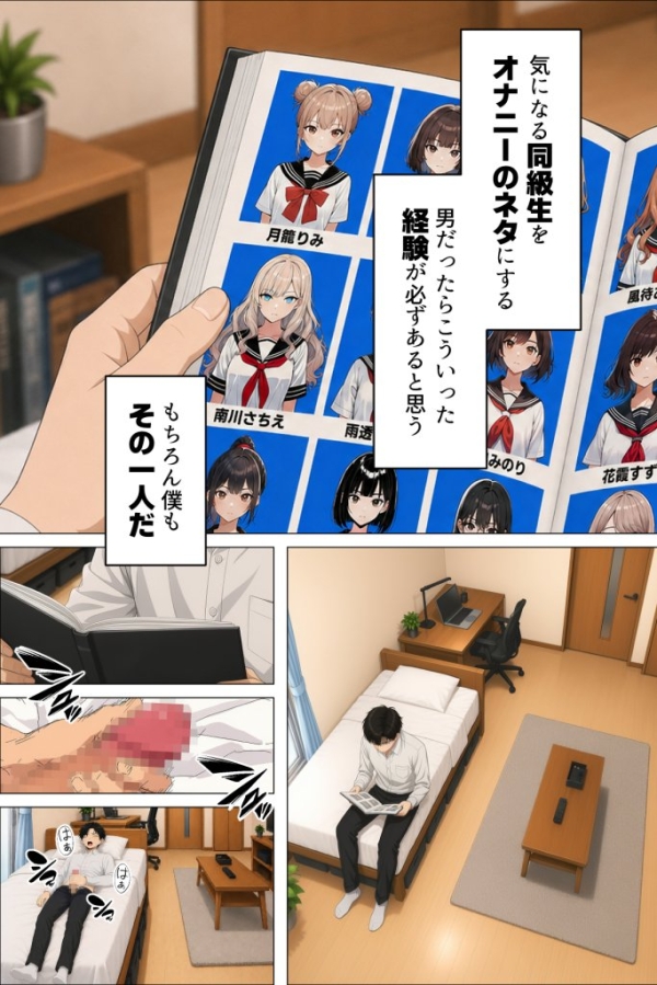 【エロ漫画】指名は卒アルの中で 卒業アルバムに載っている元同級生しか在籍していないデリヘル店 | にじエロファンタジア 25 img 6a634fe487577