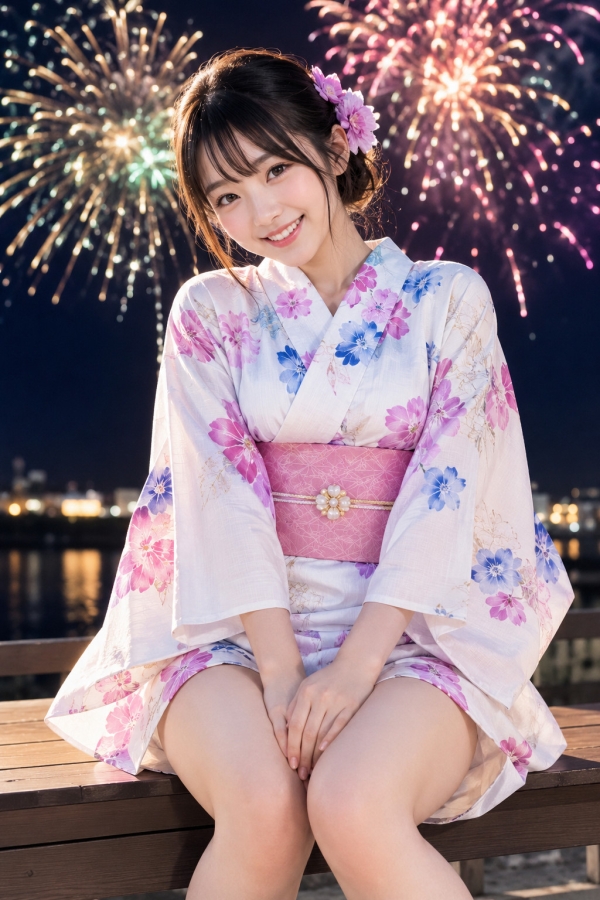 夏なので夏祭りの花火で目移りしそうな可愛い浴衣女子のグラビアAI画像 | エロ画像掲示板(まとめ) EROG-BBS 111 img 6a6c19f8283d4