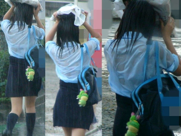 雨に濡れて制服越しに透けブラしてるJKのエロ画像!恥ずかしくないのかなw 100 雨に濡れて制服越しに透けブラしてるJKのエロ画像!恥ずかしくないのかなw 99 img 6a352b841b075